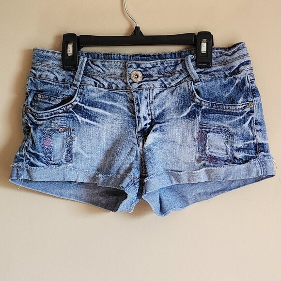 BONGO - Womens/Junior Distressed Shorts Denim Size 7 - Picture 2 of 7